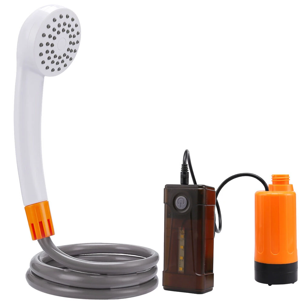 (image for) IPRee 3.5-4.5L/min Outdoor Camping Shower Portable Electric Shower Pump IPX7 with LED Light for Camping Backpacking Beach Pet Watering